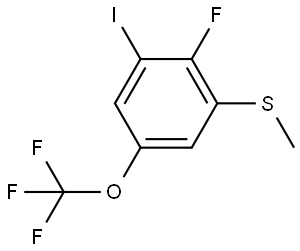 2-Fluoro-1-iodo-3-(methylthio)-5-(trifluoromethoxy)benzene Structure