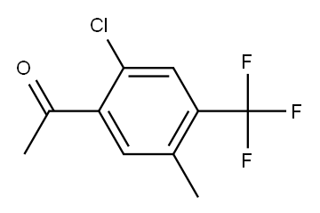 1-[2-Chloro-5-methyl-4-(trifluoromethyl)phenyl]ethanone 结构式