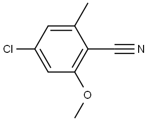 4-Chloro-2-methoxy-6-methylbenzonitrile Structure