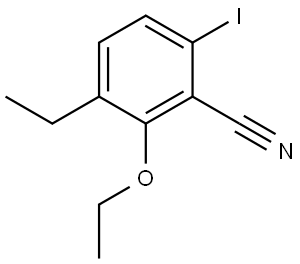 2-Ethoxy-3-ethyl-6-iodobenzonitrile 结构式