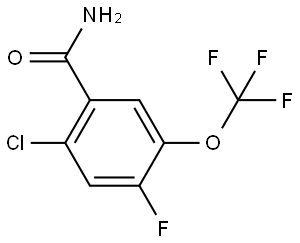 2-Chloro-4-fluoro-5-(trifluoromethoxy)benzamide,2385548-23-0,结构式