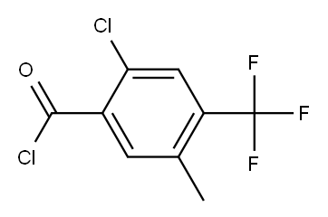 2-Chloro-5-methyl-4-(trifluoromethyl)benzoyl chloride,2385567-52-0,结构式
