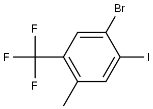 1-Bromo-2-iodo-4-methyl-5-(trifluoromethyl)benzene Structure
