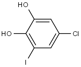 5-Chloro-3-iodo-1,2-benzenediol Structure