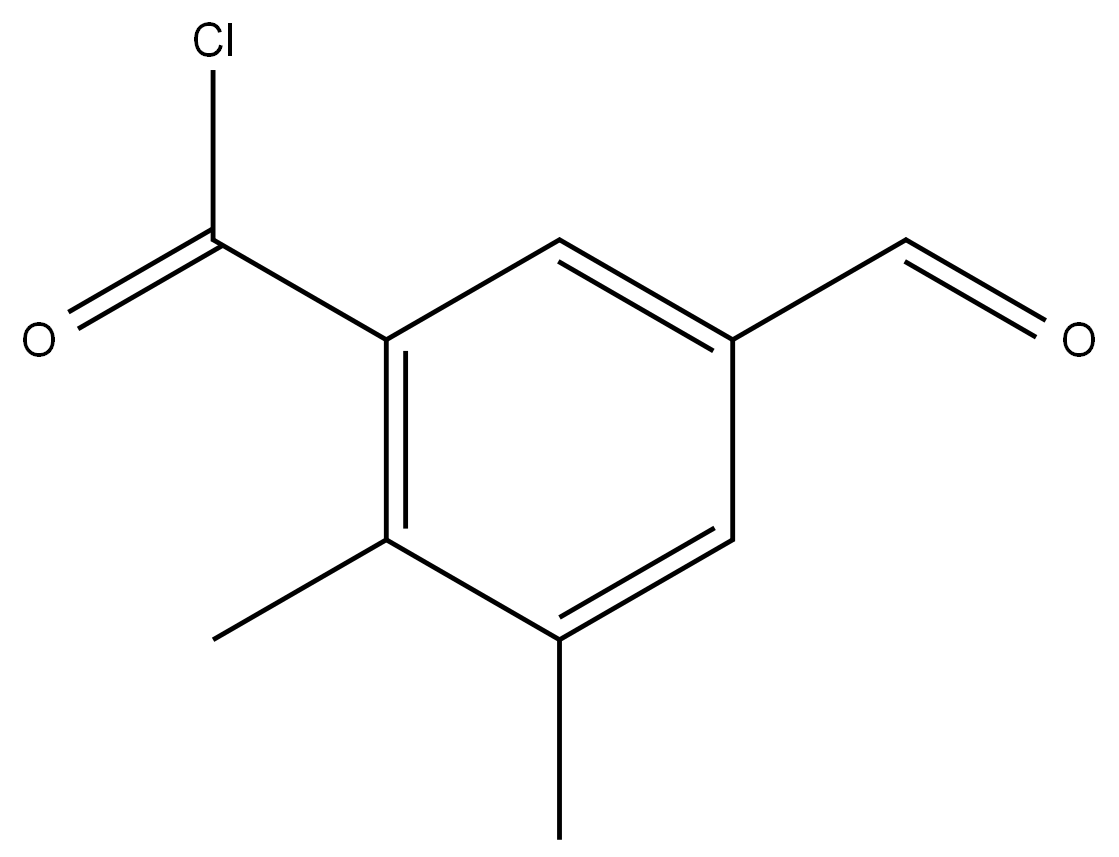 5-Formyl-2,3-dimethylbenzoyl chloride 结构式
