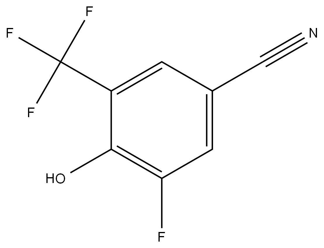 3-Fluoro-4-hydroxy-5-(trifluoromethyl)benzonitrile 结构式