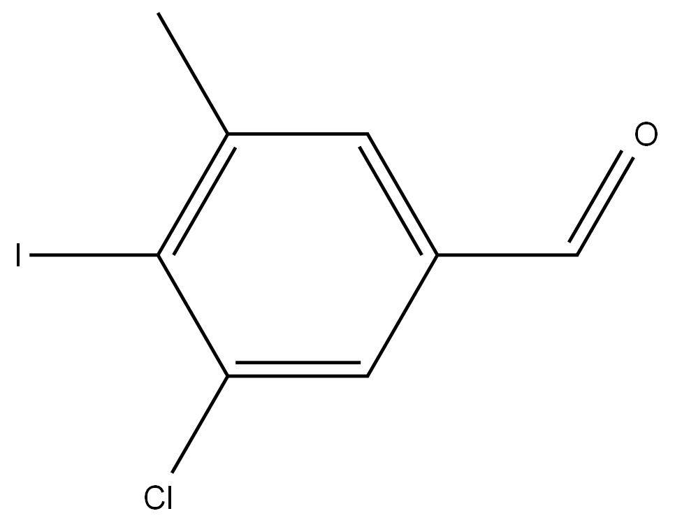 3-Chloro-4-iodo-5-methylbenzaldehyde 结构式