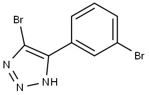 5-bromo-4-(3-bromophenyl)-1H-1,2,3-triazole Struktur