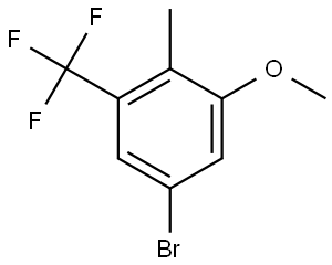 5-Bromo-1-methoxy-2-methyl-3-(trifluoromethyl)benzene 结构式