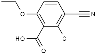 2-Chloro-3-cyano-6-ethoxybenzoic acid Structure