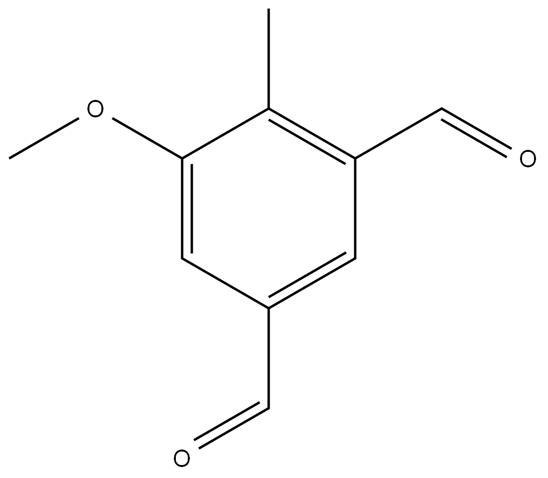 5-Methoxy-4-methyl-1,3-benzenedicarboxaldehyde 结构式