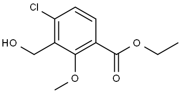 Ethyl 4-chloro-3-(hydroxymethyl)-2-methoxybenzoate,2386101-45-5,结构式