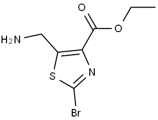 Ethyl 5-(aminomethyl)-2-bromo-4-thiazolecarboxylate Structure