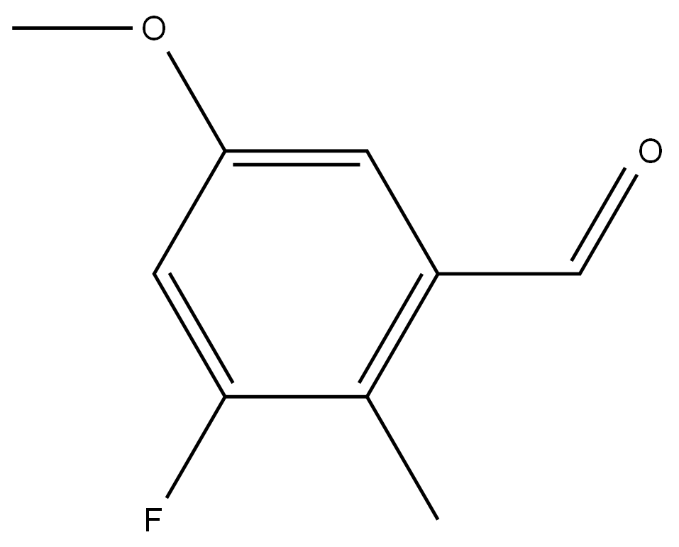 3-Fluoro-5-methoxy-2-methylbenzaldehyde 结构式