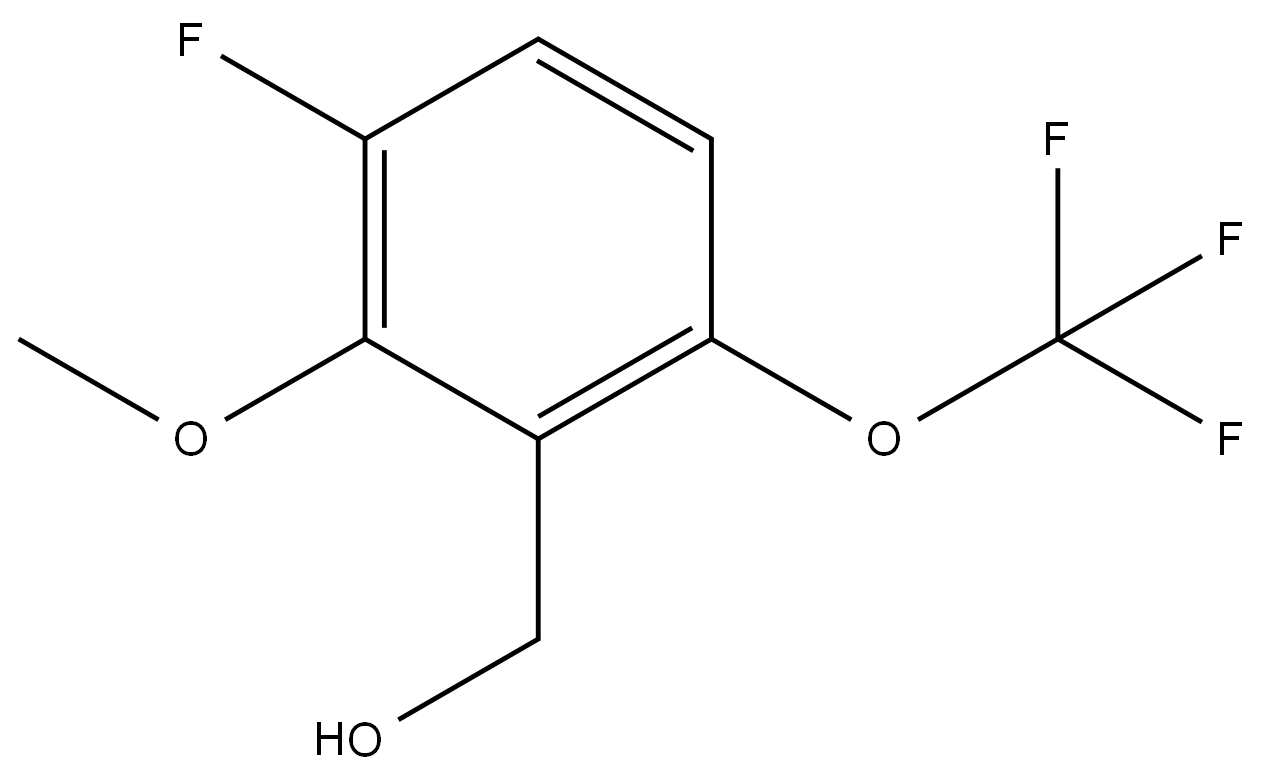 3-Fluoro-2-methoxy-6-(trifluoromethoxy)benzenemethanol,2386260-13-3,结构式