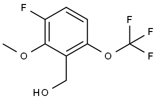 3-Fluoro-2-methoxy-6-(trifluoromethoxy)benzenemethanol,2386260-13-3,结构式