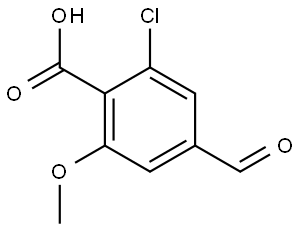 2-Chloro-4-formyl-6-methoxybenzoic acid 结构式