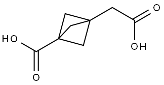 3-(carboxymethyl)bicyclo[1.1.1]pentane-1-carboxylic acid Structure