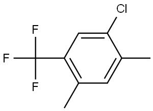 1-Chloro-2,4-dimethyl-5-(trifluoromethyl)benzene 化学構造式