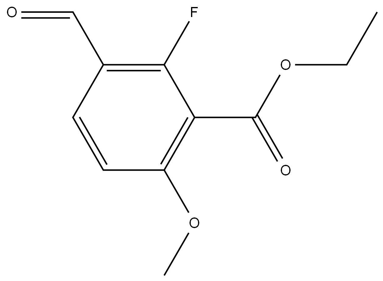 Ethyl 2-fluoro-3-formyl-6-methoxybenzoate Structure