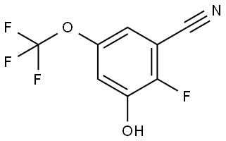 2-Fluoro-3-hydroxy-5-(trifluoromethoxy)benzonitrile Structure