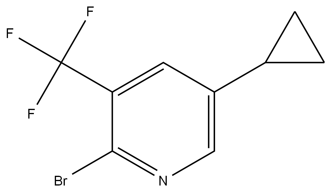 2-Bromo-5-cyclopropyl-3-(trifluoromethyl)pyridine Struktur