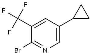 2-Bromo-5-cyclopropyl-3-(trifluoromethyl)pyridine Struktur