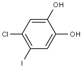 4-Chloro-5-iodo-1,2-benzenediol 结构式
