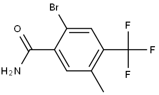 2-Bromo-5-methyl-4-(trifluoromethyl)benzamide Structure