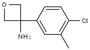 3-Oxetanamine, 3-(4-chloro-3-methylphenyl)- Structure