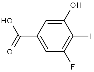 3-Fluoro-5-hydroxy-4-iodobenzoic acid Structure