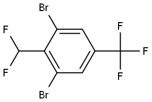 1,3-Dibromo-2-(difluoromethyl)-5-(trifluoromethyl)benzene Structure
