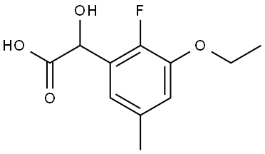 3-Ethoxy-2-fluoro-α-hydroxy-5-methylbenzeneacetic acid Structure