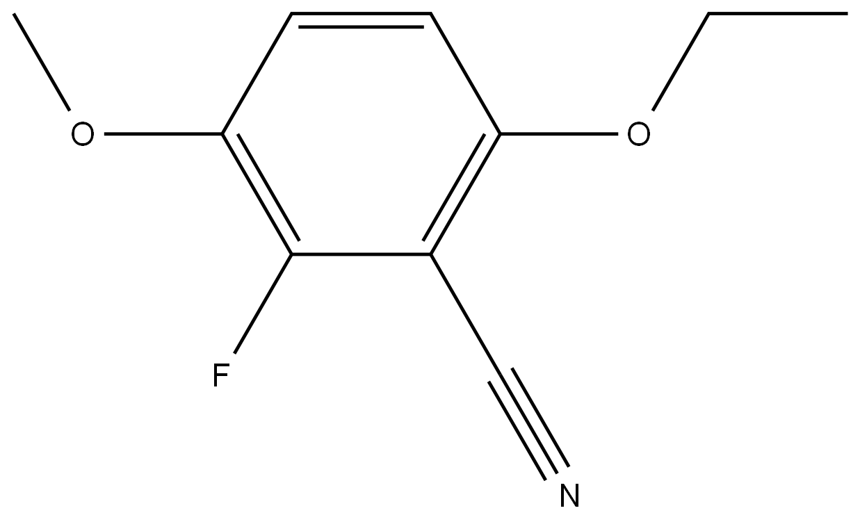 6-Ethoxy-2-fluoro-3-methoxybenzonitrile,2386864-97-5,结构式