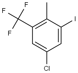 5-Chloro-1-iodo-2-methyl-3-(trifluoromethyl)benzene Structure