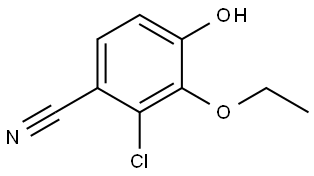 2-Chloro-3-ethoxy-4-hydroxybenzonitrile 结构式