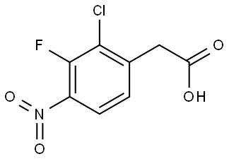 2-chloro-3-fluoro-4-nitrophenylacetic acid Struktur