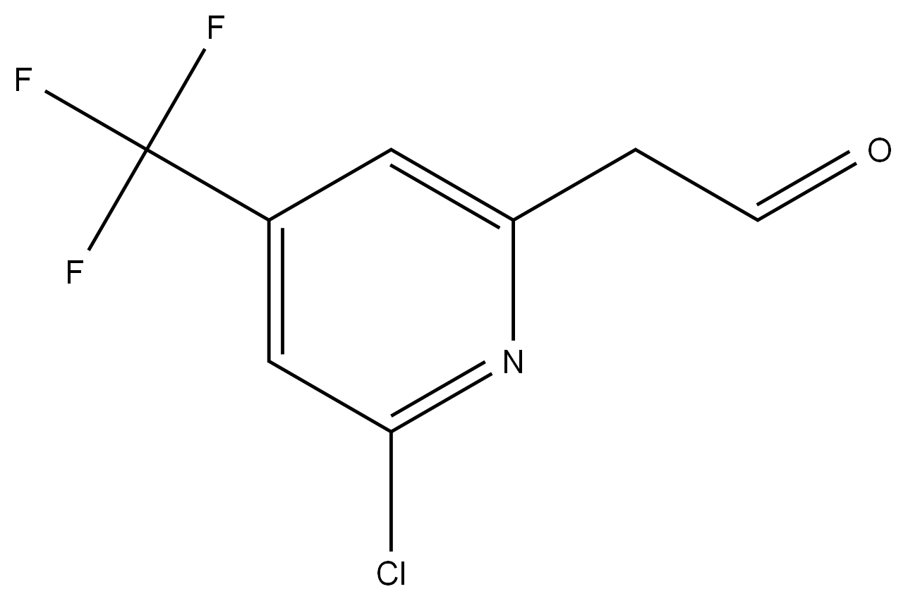 2-[6-chloro-4-(trifluoromethyl)pyridin-2-yl]acetaldehyde 结构式