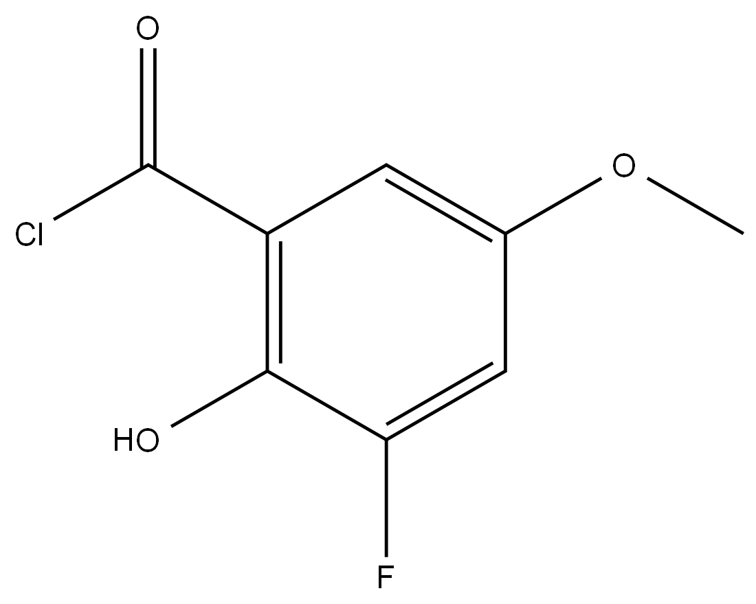 3-Fluoro-2-hydroxy-5-methoxybenzoyl chloride,2387018-87-1,结构式