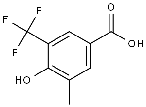4-Hydroxy-3-methyl-5-(trifluoromethyl)benzoic acid Structure