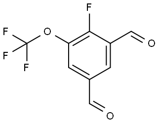 4-Fluoro-5-(trifluoromethoxy)-1,3-benzenedicarboxaldehyde Structure