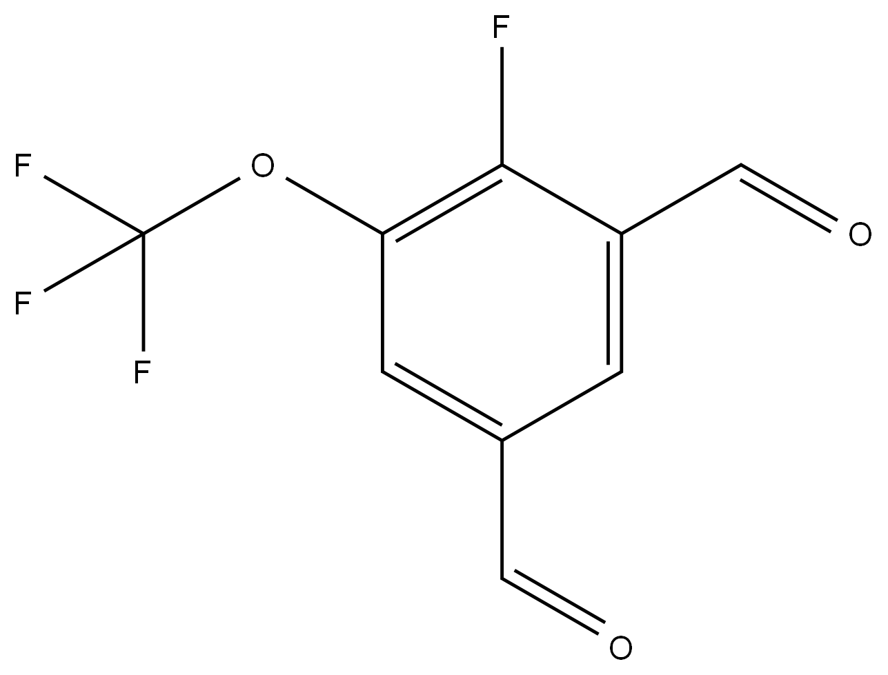 4-Fluoro-5-(trifluoromethoxy)-1,3-benzenedicarboxaldehyde 结构式
