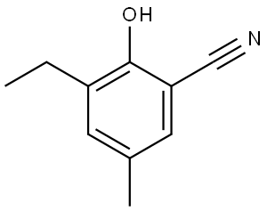 3-Ethyl-2-hydroxy-5-methylbenzonitrile Struktur