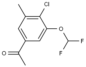 1-[4-Chloro-3-(difluoromethoxy)-5-methylphenyl]ethanone Structure