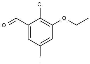 2-Chloro-3-ethoxy-5-iodobenzaldehyde 结构式