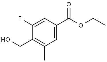 Ethyl 3-fluoro-4-(hydroxymethyl)-5-methylbenzoate Structure