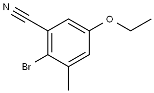 2-Bromo-5-ethoxy-3-methylbenzonitrile Structure