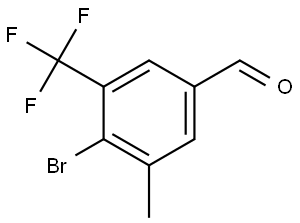 4-Bromo-3-methyl-5-(trifluoromethyl)benzaldehyde Structure