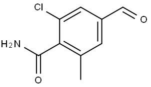 2-Chloro-4-formyl-6-methylbenzamide Structure