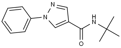 N-(1,1-Dimethylethyl)-1-phenyl-1H-pyrazole-4-carboxamide Structure